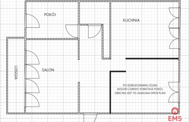 3 pokoje do własnej aranżacji