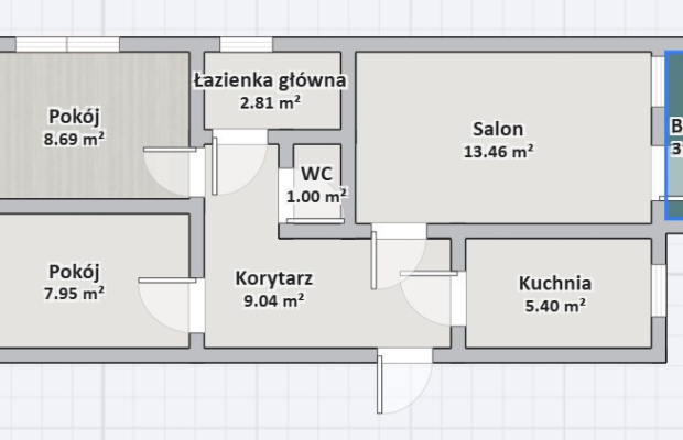 Ładne 3 pokoje 64m2 Kleosin