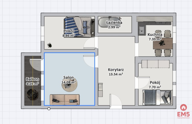 Ładne 3 pokoje Białostoczek 60m2