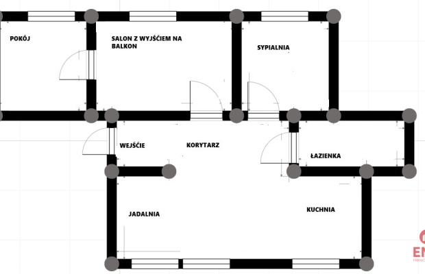 3 pokoje, 1 piętro, do wprowadzenia