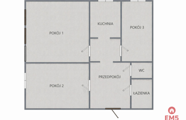 3 pokoje | 62,9 m² | balkon | do remontu | widok