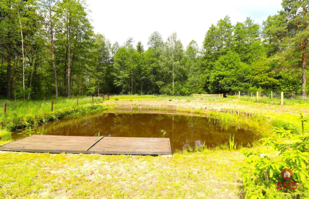 Działka budowlana, staw, ogrodzenie