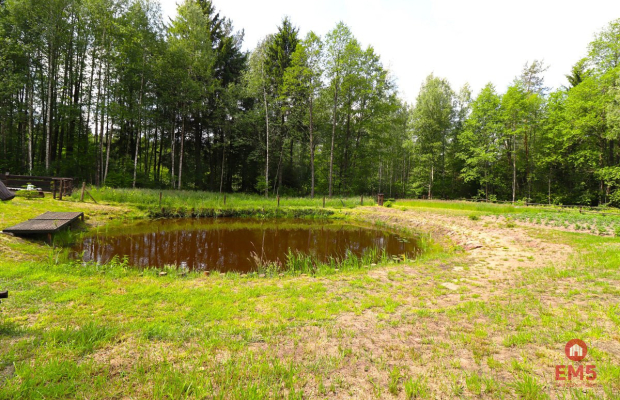 Działka budowlana, staw, ogrodzenie