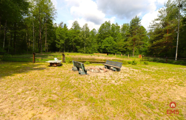 Działka budowlana, staw, ogrodzenie