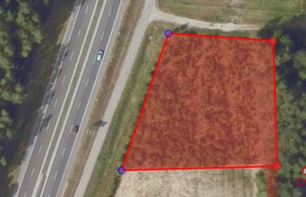 działka 4500 m2 przy DK 8