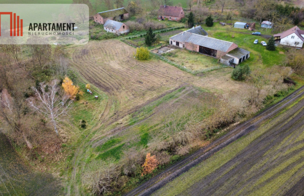 Dom z zabudowaniami na działce 1,24 ha