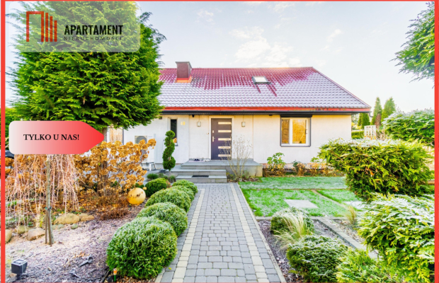 Murowaniec - piękny dom z antresolą i ogrodem