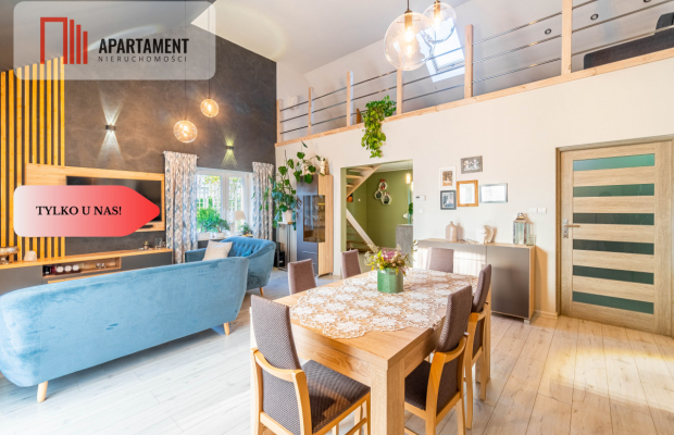 Murowaniec - piękny dom z antresolą i ogrodem