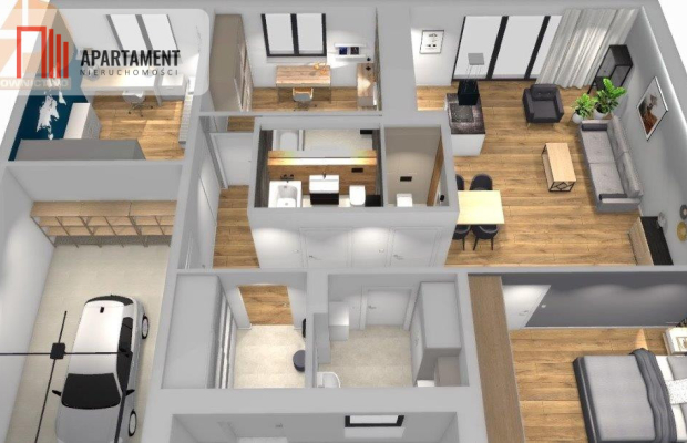 Bliźniak 117m2+poddasze 63m2+ogód do 333m2+garaż