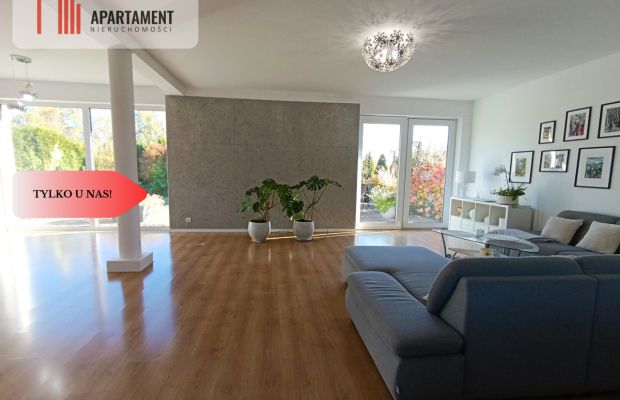 Parterowy dom, garaż, ogród, jezioro, Mazury