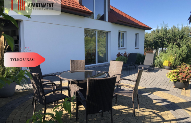 Parterowy dom, garaż, ogród, jezioro, Mazury