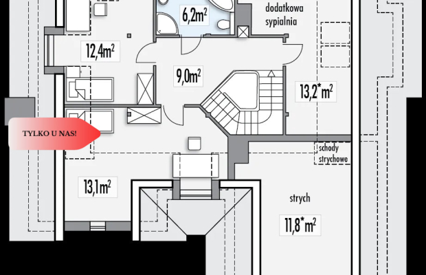 Duży dom wg projektu Lawenda 2 do wykończenia