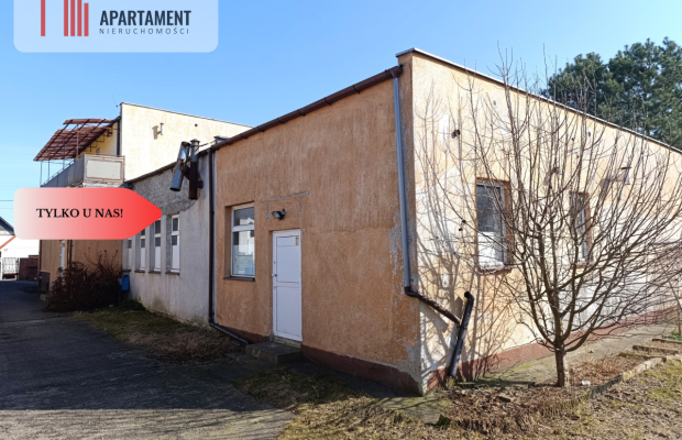 Dom z Lokalem  i Halą produkcyjną, 2 garaże, Iława