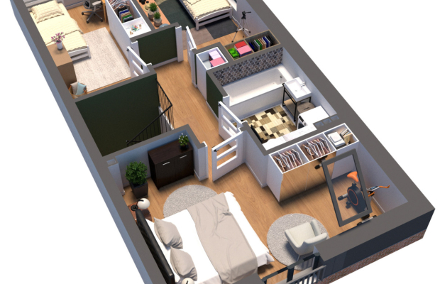 Ostatni skrajny segment z dużym ogrodem