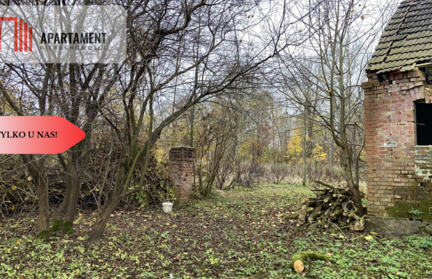Duża działka z domem do odbudowy bądź rozbiórki