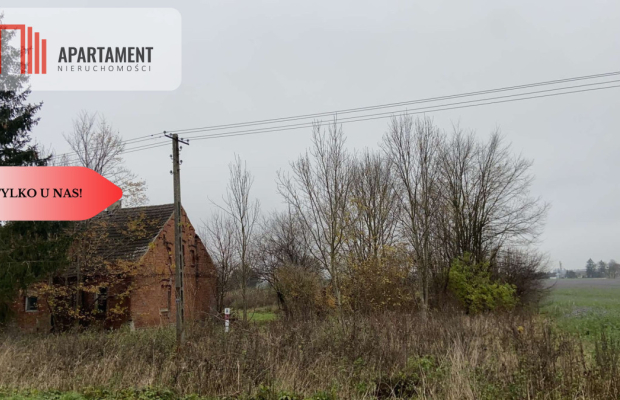 Duża działka z domem do odbudowy bądź rozbiórki