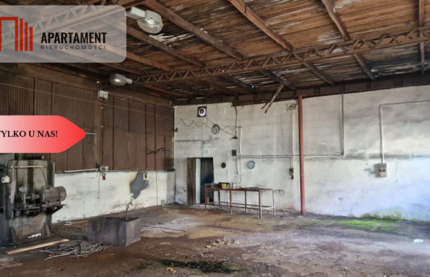 Nieruchomość inwestycyjna hale+ budynek mieszkalnl