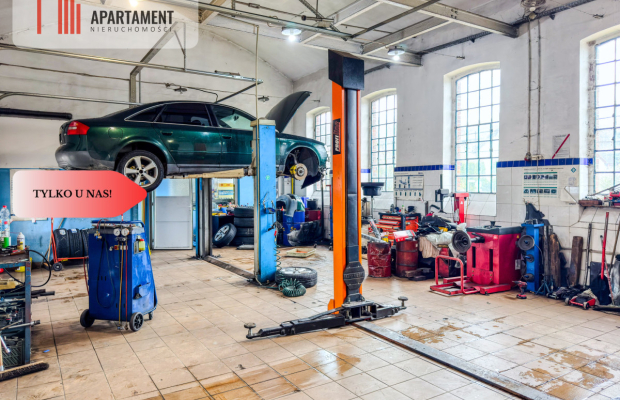 Tylko u nas! Funkcjonujący warsztat Wąbrzeźno 450m