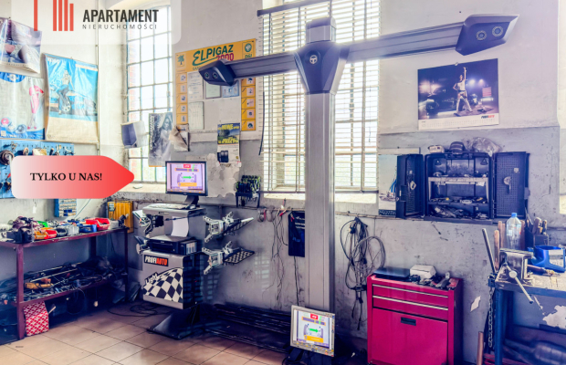 Tylko u nas! Funkcjonujący warsztat Wąbrzeźno 450m
