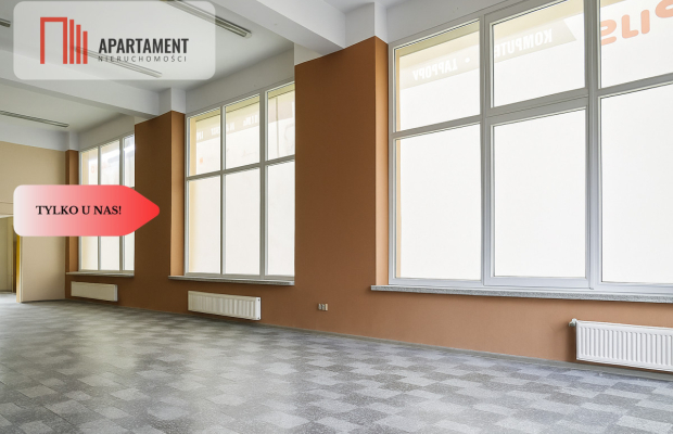 Duży lokal handlowo - usługowy, magazyn.