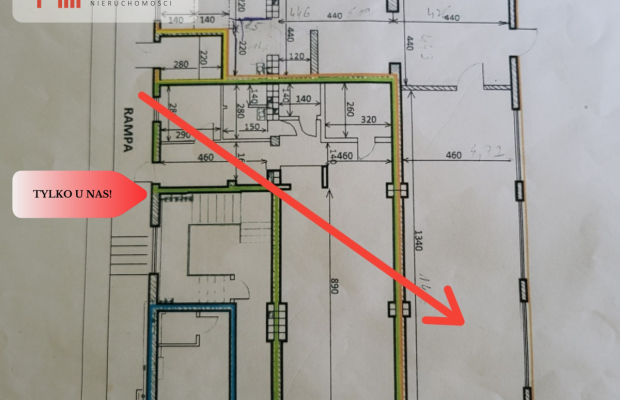 Duży lokal handlowo - usługowy, magazyn.