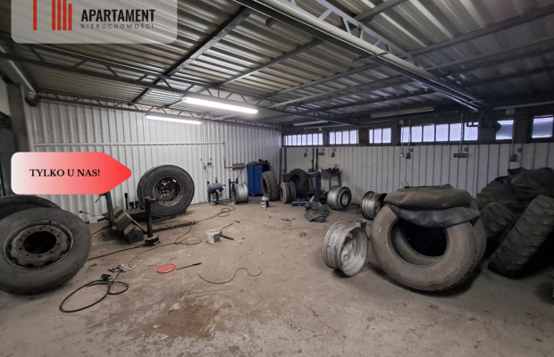 Magazyn z warsztatem samochodowym