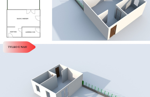 * Nowa kawalerka do wprowadzenia z ogródkiem