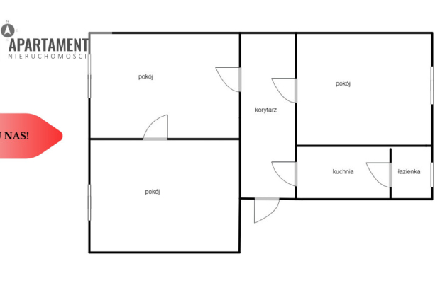 Tylko u nas! Mieszkanie 3 pokojowe w Nakle n/Not