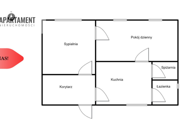 Mieszkanie 64,6 m² okolice Gąsawy