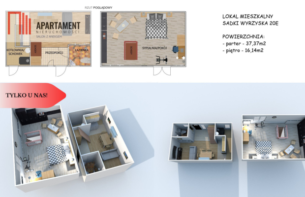 * Bezczynszowe dwupoziomowe mieszkanie Sadki Nakło