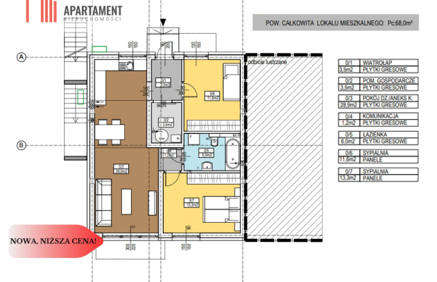 3 pokojowe z tarasem i ogrodem