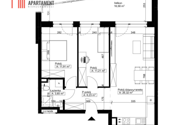Ekskluzywne mieszkanie w Niemczu z dużym balkonem