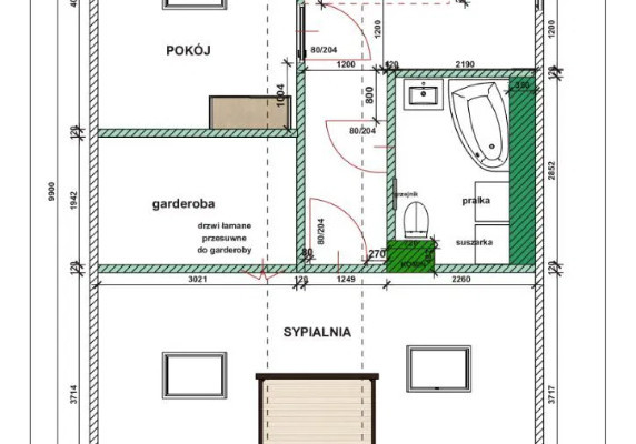4 pokoje/92 m²/bez pcc/I piętro