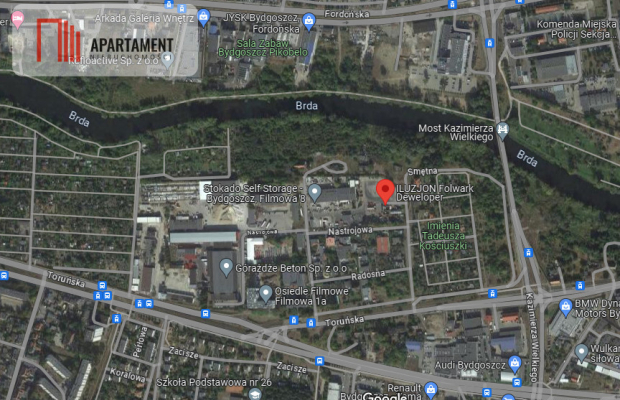 60 m2/dwa balkony/widok na Brdę