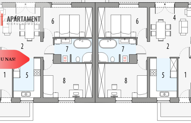 3 pokojowe z ogrodem i tarasem