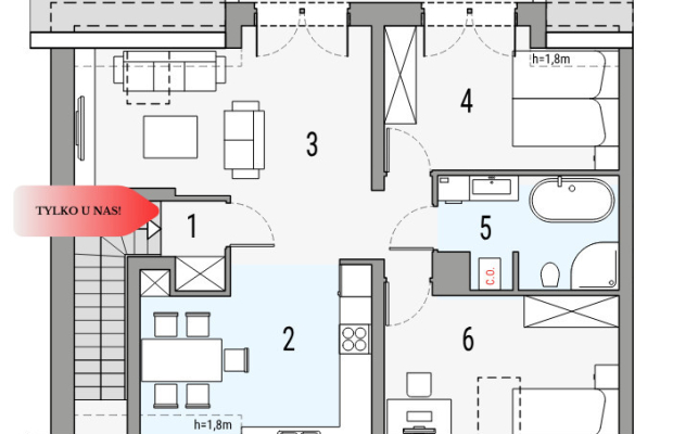 3 pokojowe z ogrodem i tarasem