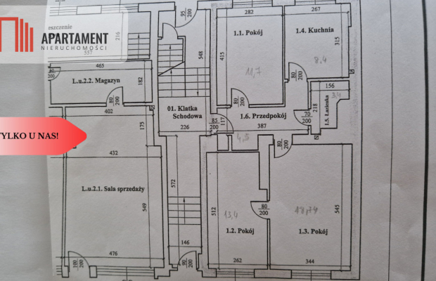 Zadbane trzypokojowe mieszkanie w centrum Nakła