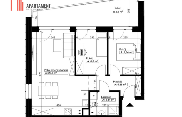 Ekskluzywne mieszkanie w Niemczu z dużym balkonem