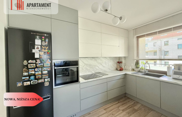 Nowoczesny apartament z dwoma balkonami oraz windą