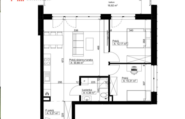 Ekskluzywne mieszkanie w Niemczu z dużym balkonem