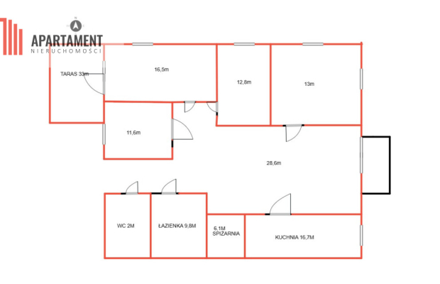4 pokojowe mieszkanie górzyskowo