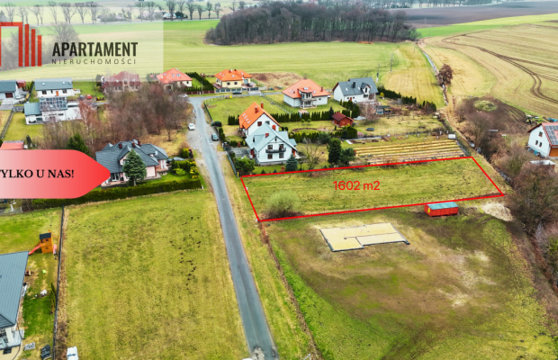 Działka Kotomierz. Media, asfalt, 1600m2