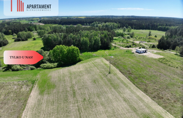 Ostatnia działka przy lesie Zblewo woda w drodze