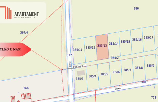 Działka Budowlana*PINCZYN*CISKA*1108m