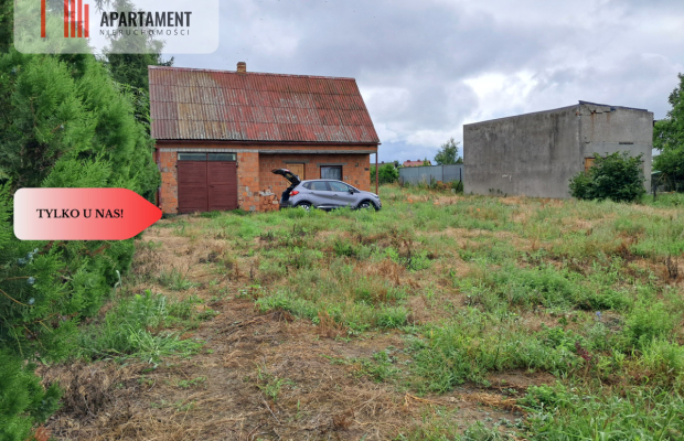 Działka z budynkiem gospodarczym/mieszkalnym