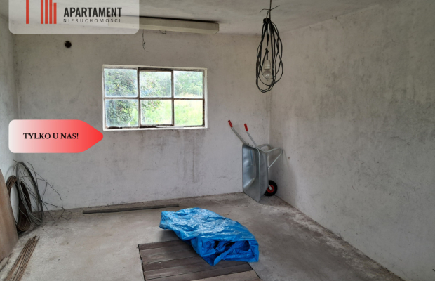 Działka z budynkiem gospodarczym/mieszkalnym