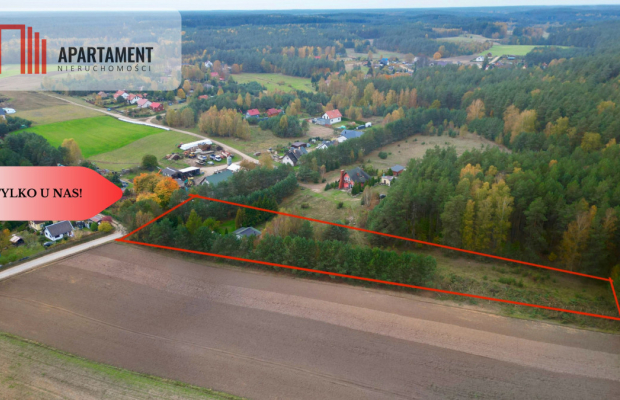 Urokliwa Działka 3500 m² przy Lesie, ogrodzona