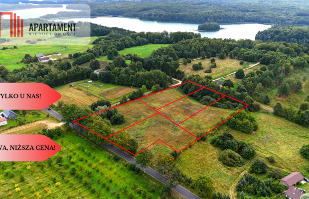 Obniżka ceny! Działki blisko jeziora Komorze