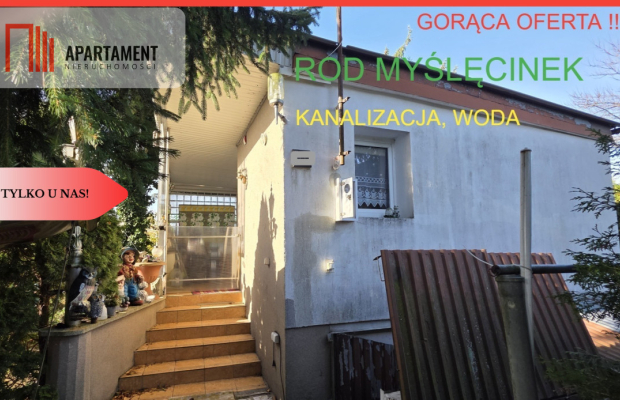 Rod Myślęcinek, domek murowany kanalizacja woda