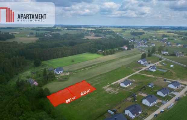 Działka budowlana 801m Lubichowo Poziomkowa
